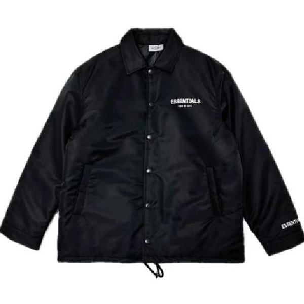 Essentials Fear of God Coach Jacket Jet Black