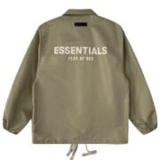 Fear of God Essentials Windbreaker Jacket Olive Green