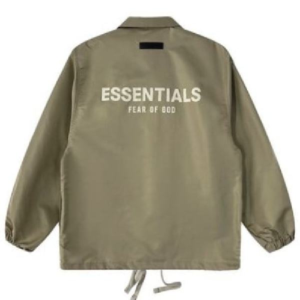 Fear of God Essentials Windbreaker Jacket Olive Green