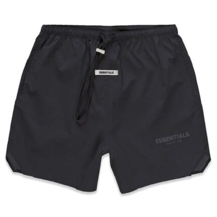 Black Essentials Volley Sports Shorts