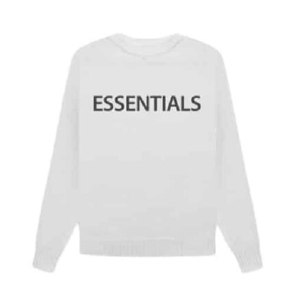 Essentials Overlapped Sweater Light Gray